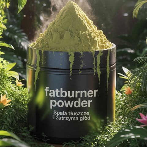 1+1 GRATIS: Supersilny spalacz tłuszczu FATBURNER Powder z chitozanem przeciwko głodowi
