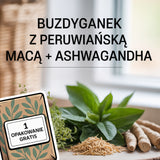 1 + 1 GRATIS, Buzdyganek z peruwiańską macą + ashwagandha